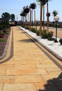 Obrzeze Canto Trapez brazowy Teriso sahara pastel gladki gladki Avanti zolty brazowy plukany 4