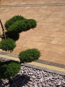 Obrzeze Canto Trapez brazowy gladki Teriso sahara gladki Avanti zolty brazowy plukany 6