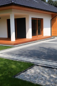 Beganit szary ciemnoszary grafitowy plukany Obrzeze Palinea grafitowy utwardzane C